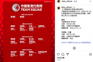 Kaiyun开云官方网站中国登录-中国香港泰王杯名单：李小恒、陈晋一等多名效力中超中甲球员入选